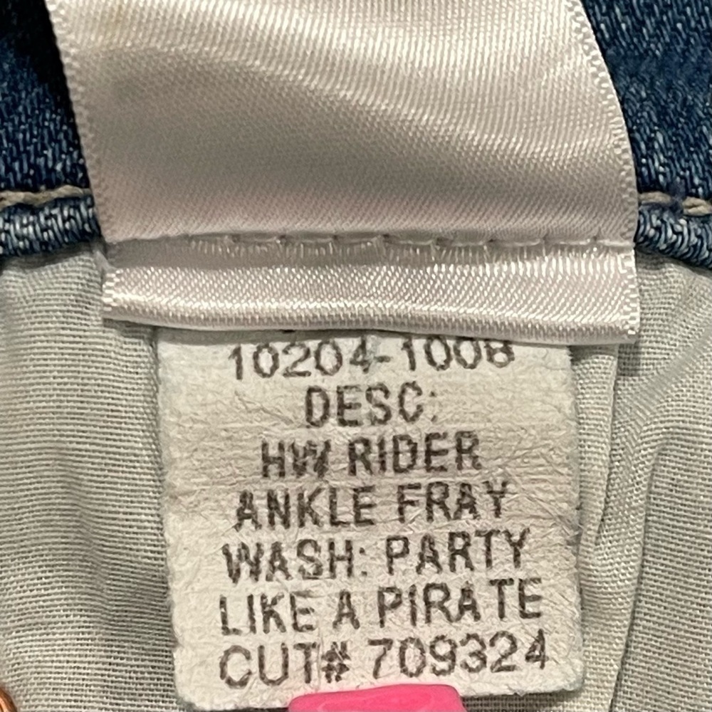 MOTHER High Waisted Rider Ankle Fray Jeans - Party Like A Pirate - Sz - 32 - Picture 11 of 12